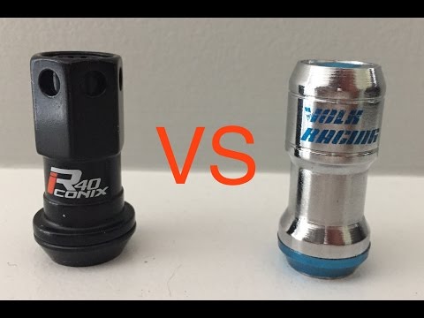 Volk Racing vs KICS R40 iconix Lug Nuts - design and theft prevention