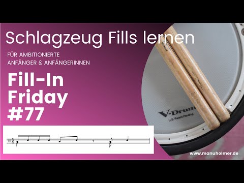 ♪ Fill-In Friday 77: 4/4 Drum Fill für Anfänger und Anfängerinnen [Online Schlagzeug lernen]
