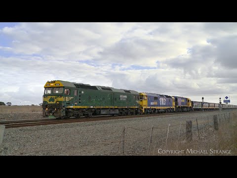 7738V Pacific National Grain Train With G539 8183 XR559 At Gheringhap Loop (9/6/2024) - PoathTV