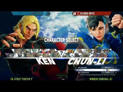Street Fighter 5 Tournament: Summer Jam X Top 16 - Chris T (Ken) v Ricki Ortiz (Chun-Li)