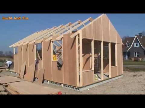 Amazing Wooden House Building, Fast Log house building Skills Process
