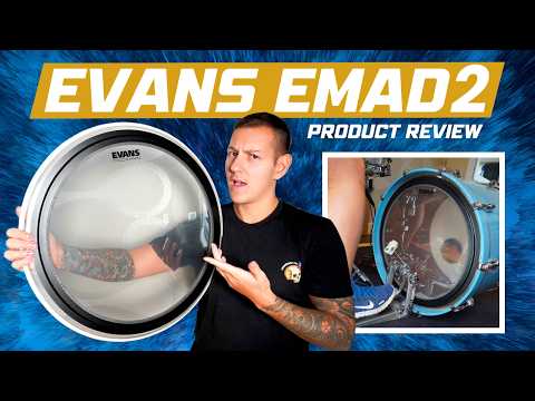 Evans EMAD2 Bass Drum Head Demo & Review