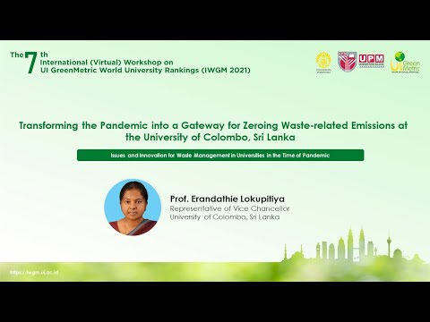 Prof. Erandathie Lokupitiya, Representative of Vice Chancellor, University of Colombo, Sri Lanka
