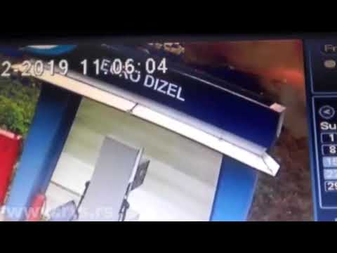Snimak sigurnosne kamere na jednoj od benzinskih pumpi na Sepku prije eksplozije na Neskovic pumpi
