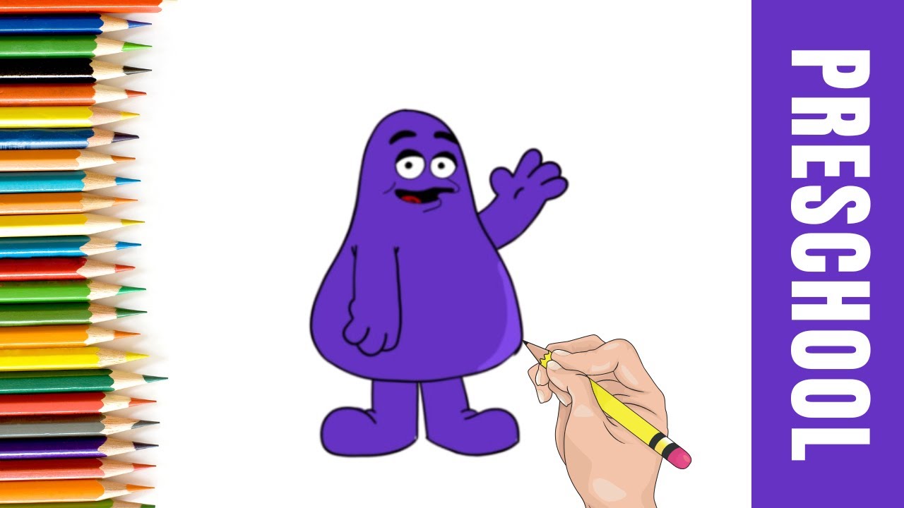 How to draw Grimace Shake for Kids