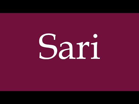 How to Pronounce ''Sari'' Correctly in German