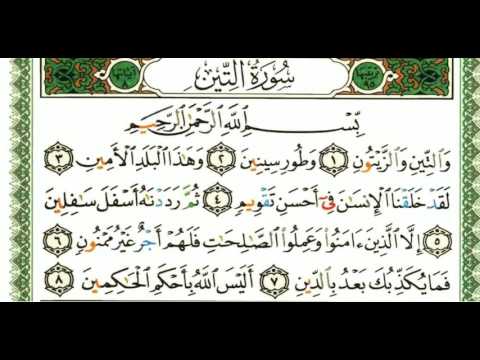 Shejh Husari (mësues), surja 'et-Tin' (95), xhuzi amme