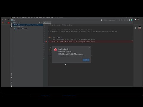 Pycharm Python Sdk Error Fix