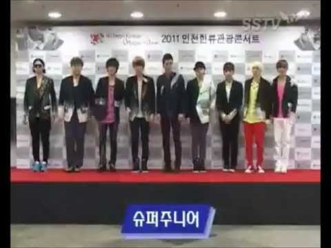 110813 Incheon Korean Music Wave Concert Press Conference - Super Junior cut