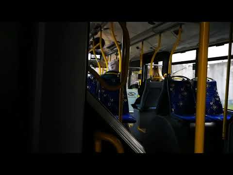 Articulated trolleybus Škoda 27Tr rides through stop "AS Dzintars"