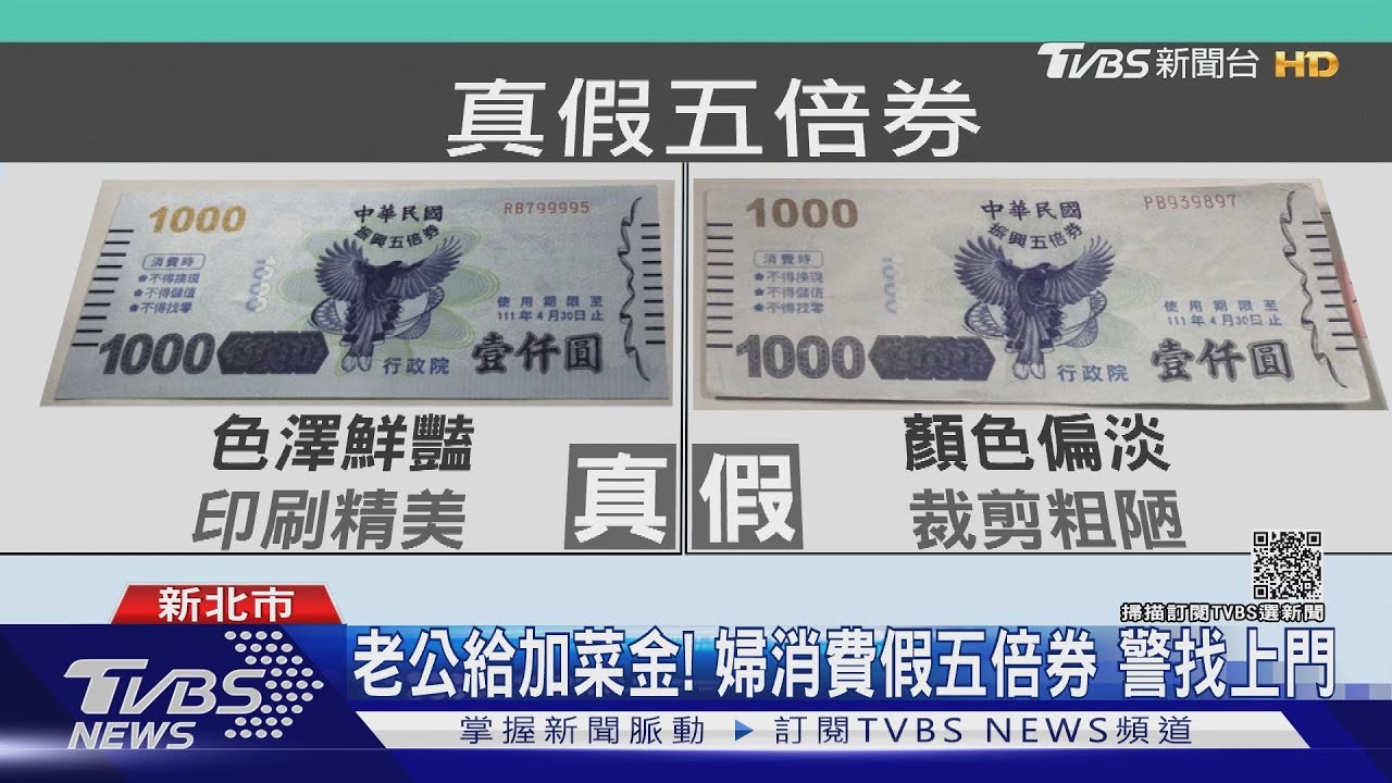 老公給加菜金 婦持假五倍券狂買 竟是同事賣「假券」