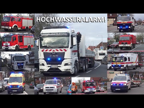 [AUSNAHMEZUSTAND IN CELLE!] Einsatzfahrten Feuerwehr, NLBK, und DLRG während Hochwasser in Celle