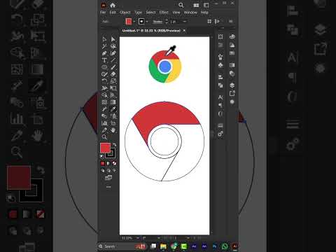 Designing the Google Chrome Logo in Adobe Illustrator!