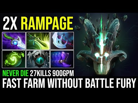 Fast Farrm Without BF - Juggernaut The Unkillable Blademaster 2xRAMPAGE 27KIlls 900GPM 7.20 | Dota 2