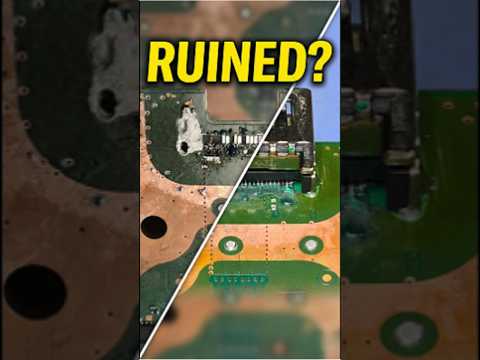 PS5 HDMI Disaster: Liquid Metal Spill & Torn Traces Repair