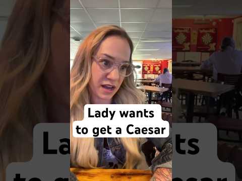 Lady wants to get a Caesar (a popular drink in Canada) #bloodymary #caesardrink #bartender ￼