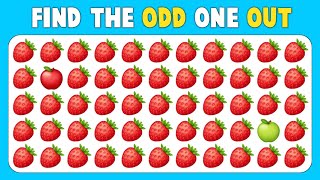 Find the ODD One Out - Emoji Edition 🍎🥑🥭 Easy, Hard