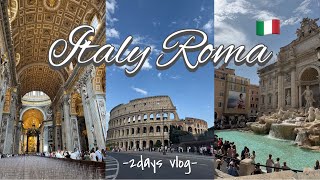 【Italy Vlog】ローマ2days｜コロッセオ｜バチカン市国｜空港に向かう途中ハプニング発生🔥🔥