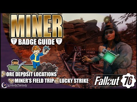 Miner Badge | Fallout 76 Possum Scout | Lucky Strike | Ore Extractors | Miner's Outfit | Supersledge