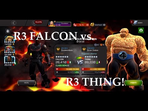 Rank 3 Falcon vs. Rank 3 Thing Boss in Alliance War!