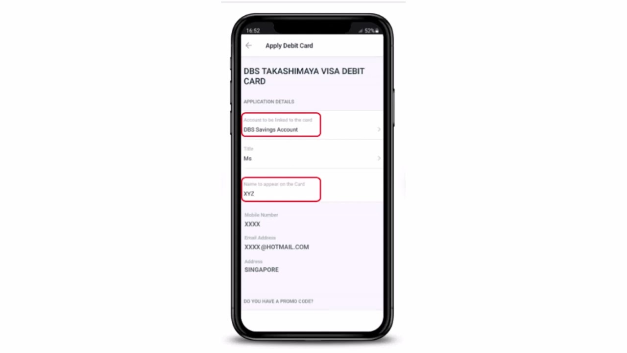 How to Apply for Debit Card on DBS Mobile Banking - DBS Digibank