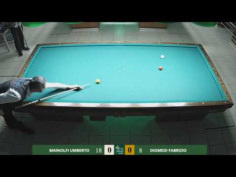 MAINOLFI UMBERTO vs DIOMEDI FABRIZIO 1ª Prova Istituzionale -10/112019 - Accademia del Biliardo TR