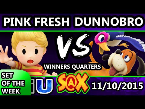 S@X 123 - DunnoBro (Duck Hunt) Vs. Pink Fresh (Lucas) SSB4 Winners Quarters - Smash Wii U  - Smash 4