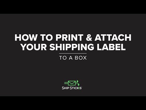 Part of a video titled How To Print & Attach A Shipping Label To A Box With Ship Sticks