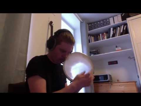 Jens Linell plays the tune Legdekallen from Valdres on tambourine