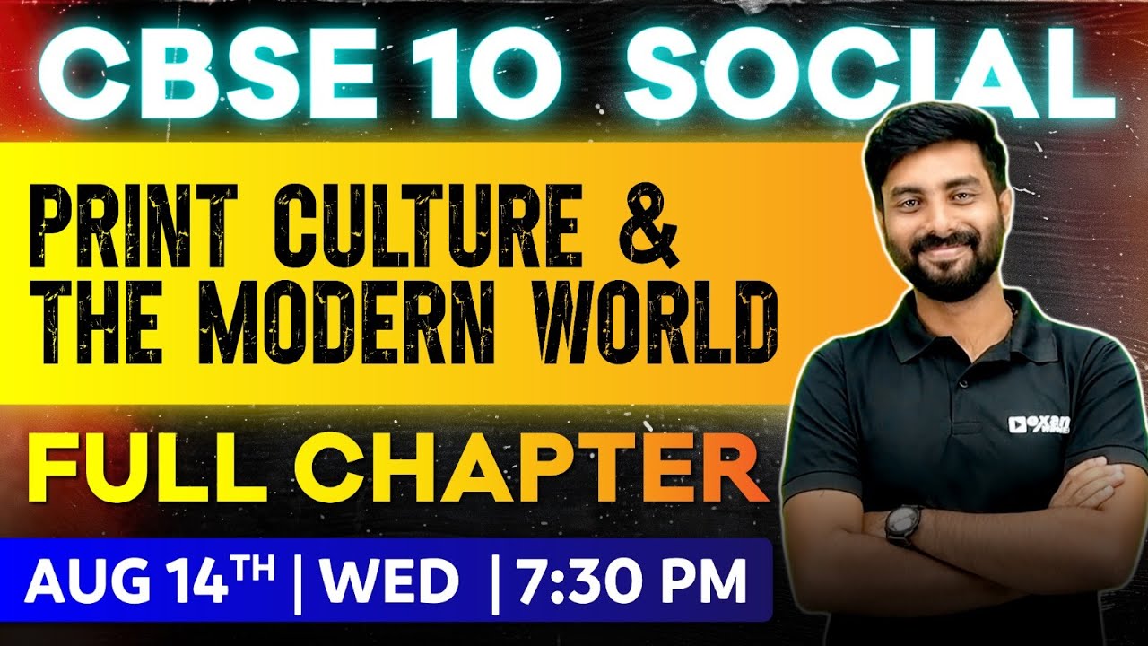 Cbse 10 History | Print Culture And the modern World | Full Chapter | Exam Winner Cbse