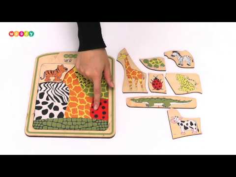 Миниатюра изображения товара Развивающая игрушка Woody Рамка-вкладыш Где чей узор? / 01584