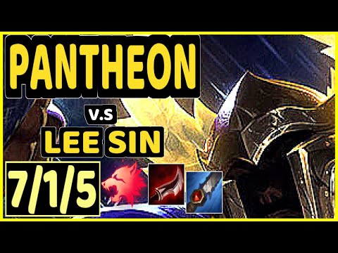 AHAHACIK (PANTHEON) vs LEE SIN - 7/1/5 KDA JUNGLE GAMEPLAY - EUW Ranked GRANDMASTER