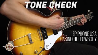 Video thumbnail for TONE CHECK: Epiphone USA Casino Hollowbody Guitar Demo | No Talking by Cream City Music