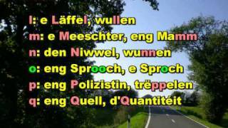 apprendre le luxembourgeois Clip23 (Lulling): Orthographie an Alphabet