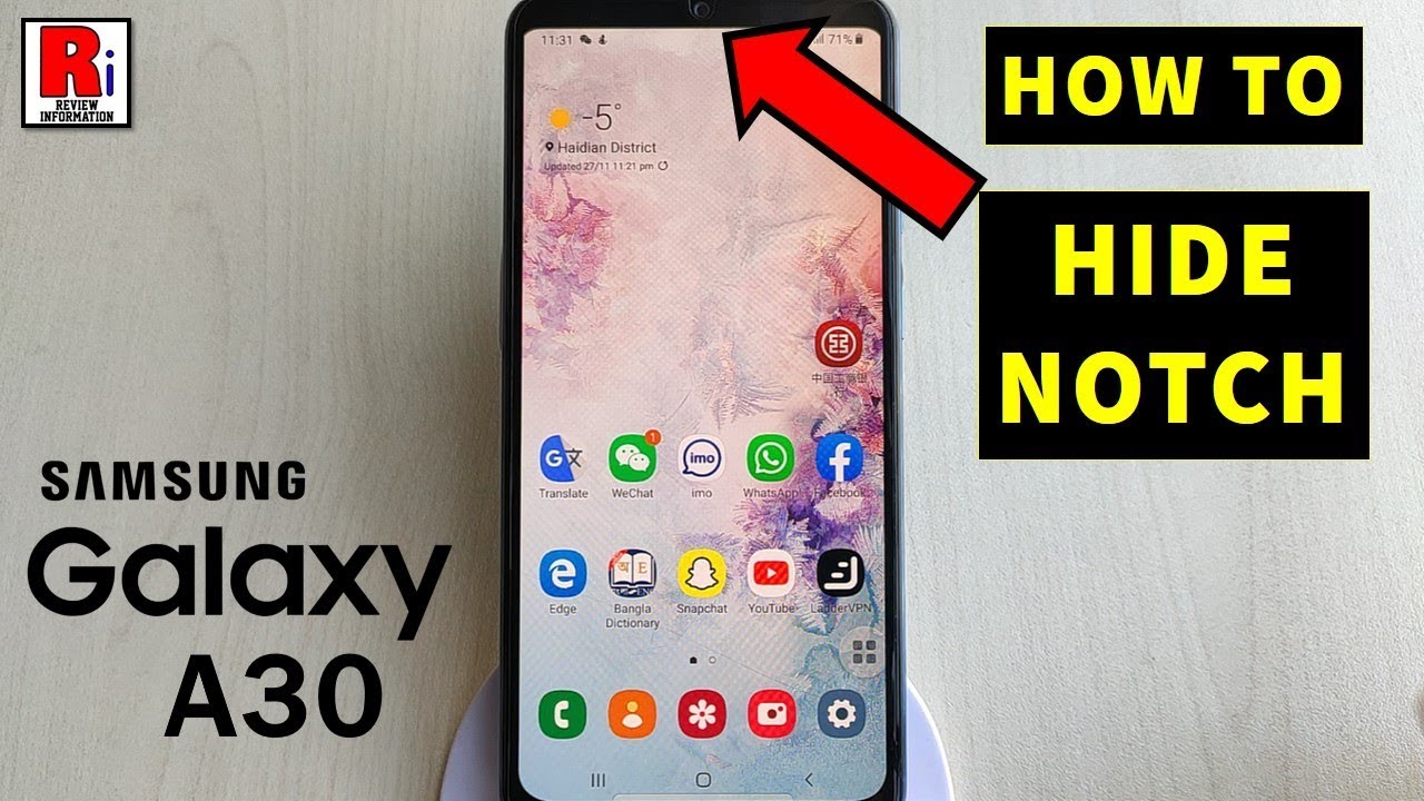 How To Hide Notch In Samsung Galaxy A30