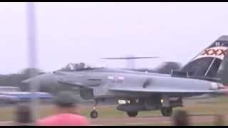 preview picture of video 'RAF Eurofighter Typhoon FGR4 - RAF Fairford RIAT 2014 Friday'