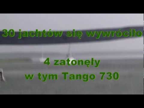 Biały szkwał Mazury 2012 - sztorm 11 w skali Beauforta