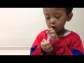 My 3 Years Old Boy Taking Medicine Himself