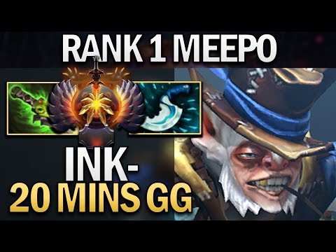 INK MEEPO - RANK 1 20 MINS GG - DOTA 2 7.23F GAMEPLAY