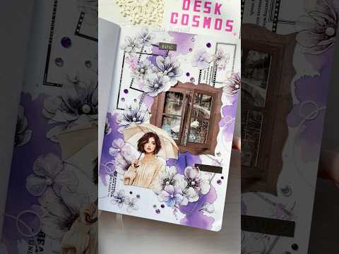 ASMR Purple Journaling💜☔️ Rainy Day Theme #journal #journaling #scrapbooking #journalwithme #asmr