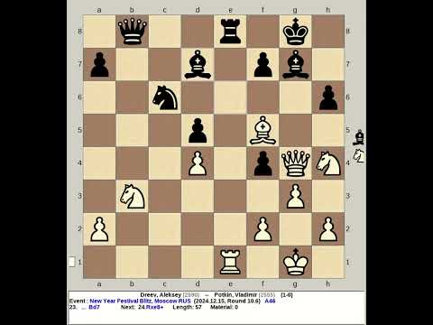 Dreev, Aleksey vs Potkin, Vladimir | New Year Festival Blitz Chess 2024, Moscow Russia