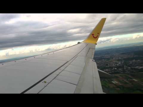 TUIfly Boeing 737-800 Takeoff from Stuttgart 15.08.2011