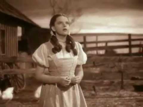 Somewhere Over the Rainbow-- Judy Garland with lyrics