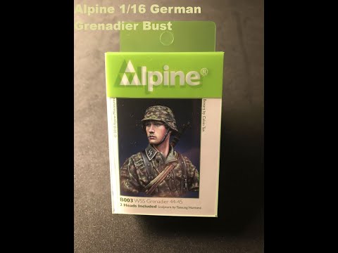 Alpine Miniatures 1/16 WSS Grenadier Bust - Unboxing-Review
