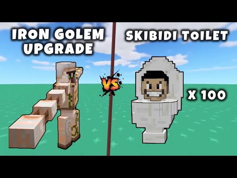 EPIC 100 Skibidi Toilet vs Iron Golem UPGRADE Challenge in Minecraft!