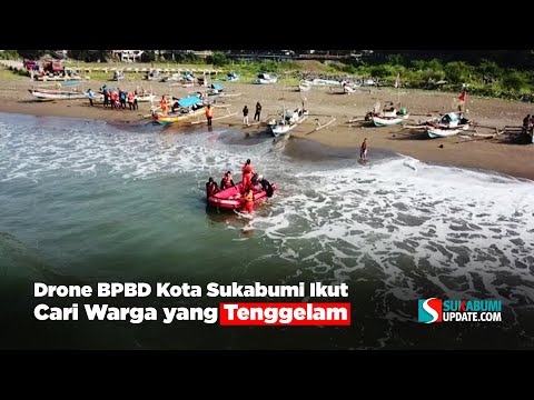 Drone BPBD Kota Sukabumi Ikut Cari Warga yang Tenggelam