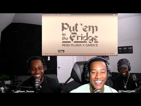 Peso Pluma, Cardi B - PUT EM IN THE FRIDGE (Lyric Video) (REACTION) | 4one Loft
