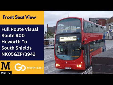 FULL ROUTE VISUAL | Nexus Metro Route 900 - Heworth To South Shields | NK05GZP/3942