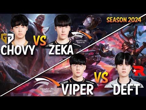 GEN Chovy vs HLE Zeka | HLE Viper vs KT Deft | GEN Kiin vs JJking - Patch 14.1 KR Ranked | lolrec