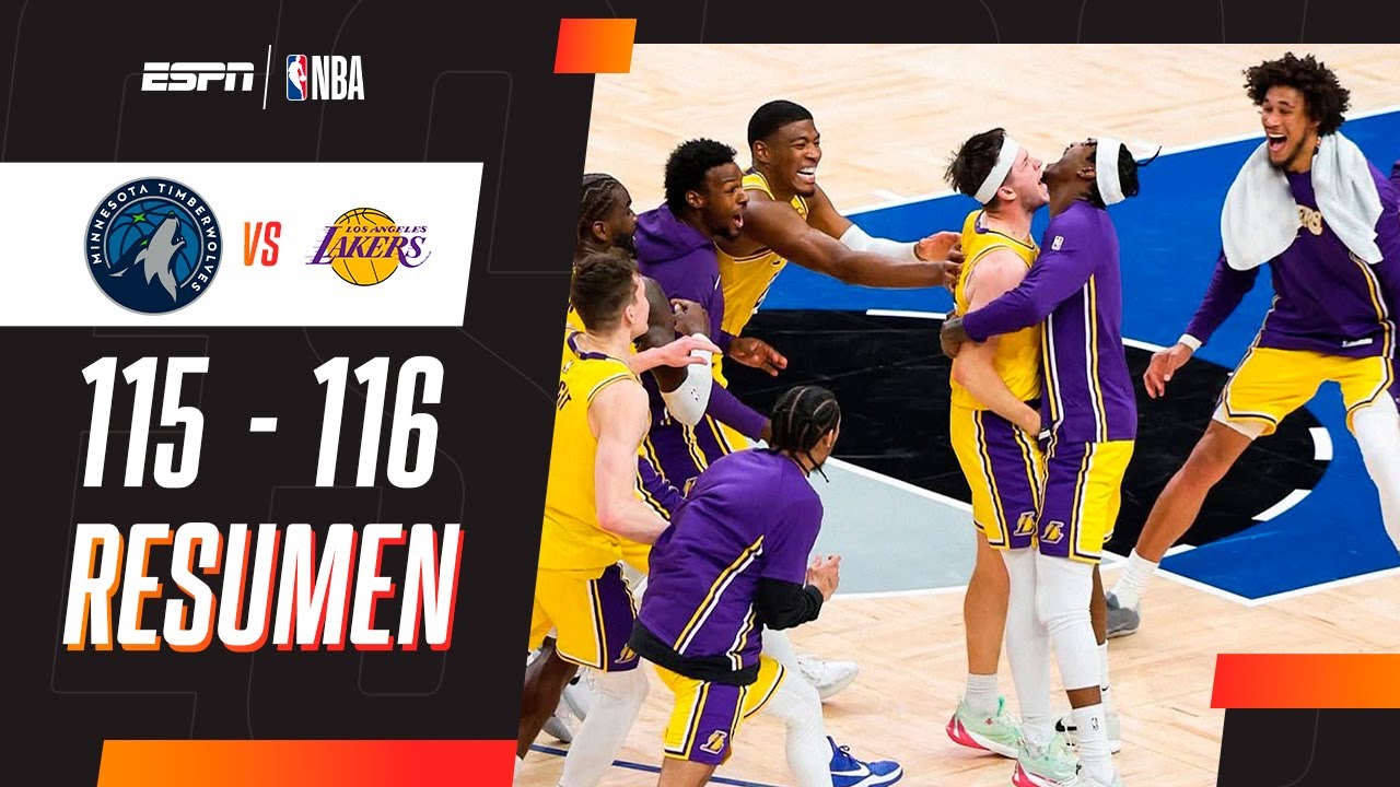 AUSTIN REAVES LA ROMPIÓ TODA Y LOS LAKERS FESTEJARON ANTE LOS TIMBERWOLVES EN UN PARTIDAZO | RESUMEN